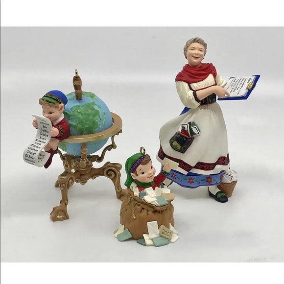VINTAGE 3pc HALLMARK KEEPSAKE CHRISTMAS ORNAMENTS - Picture 3 of 11